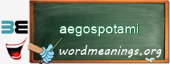 WordMeaning blackboard for aegospotami